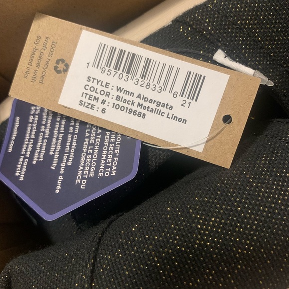 Tom’s Alpargata Metallic Linen (Size 6) - Picture 4 of 5